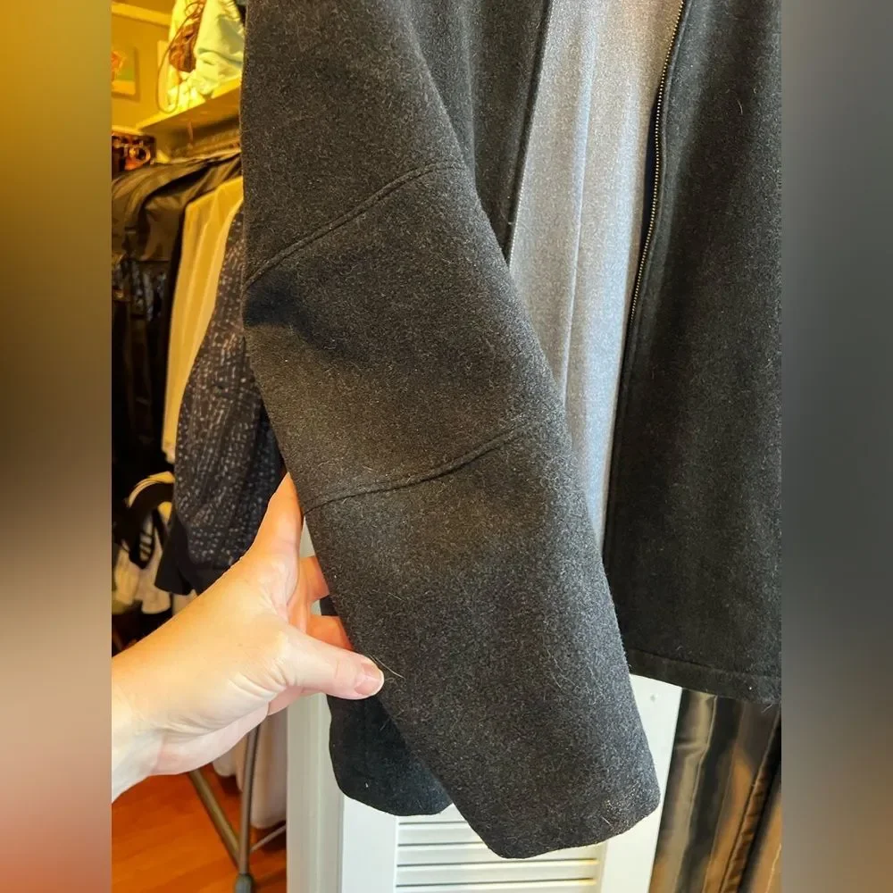 Patagonia Full Zip-Up Wool Blend Coat